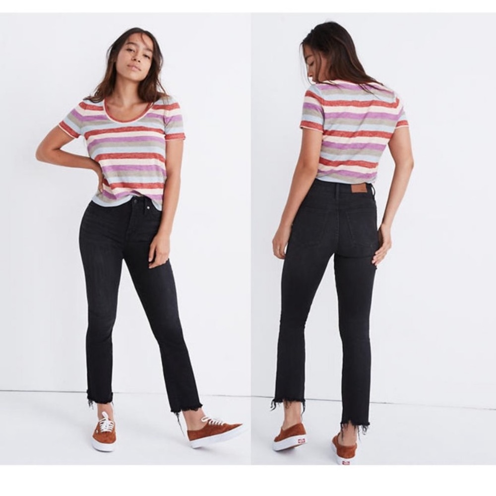 Madewell | Cali Demi Boot Raw Hem Cropped Black Je